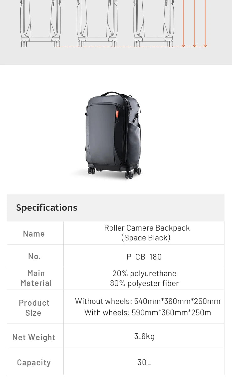 PGYTECH 2-in-1 Roller Camera Backpack