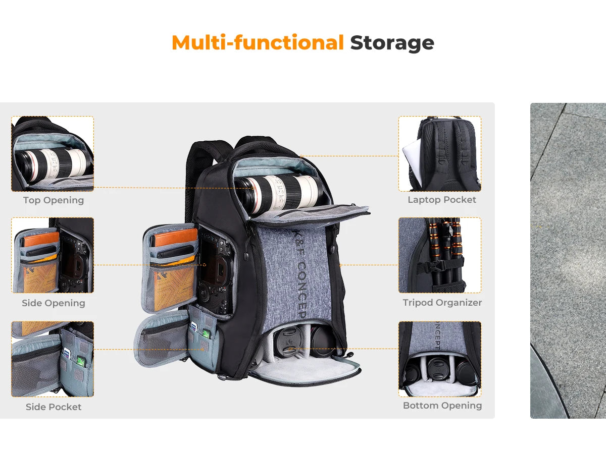 K&F 25L Camera Backpack with Tripod Holder