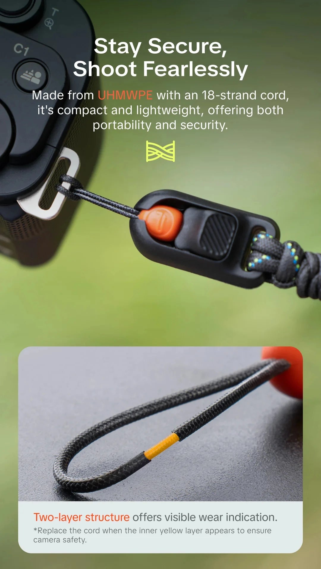PGYTECH Camera Wrist Strap Slim Outdoor