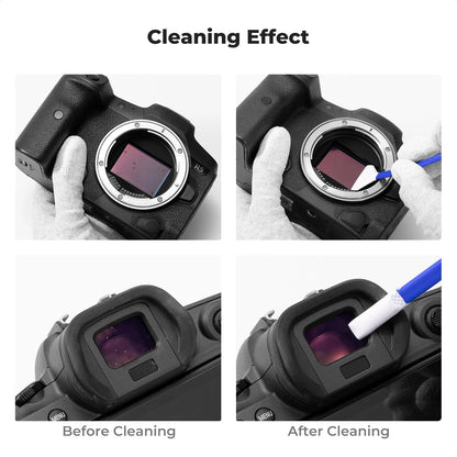 K&F Concept 2-in-1 Camera Sensor Cleaning Swab Kit - Liquid 6pc 16mm