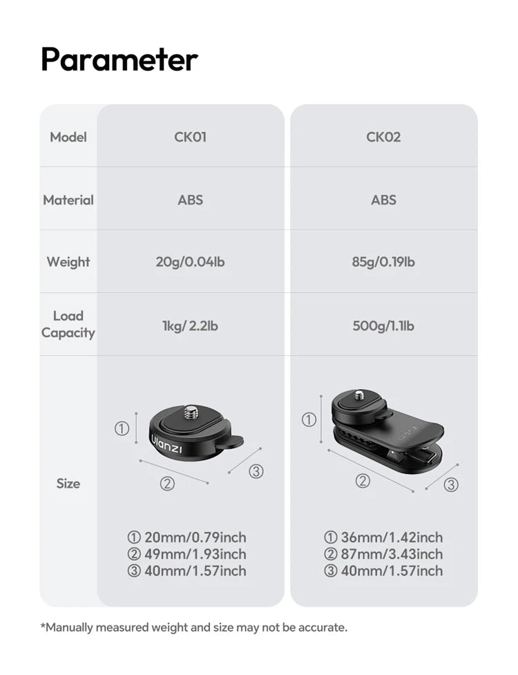 Ulanzi CK02 Backpack Clip Mount for DJI Osmo Pocket