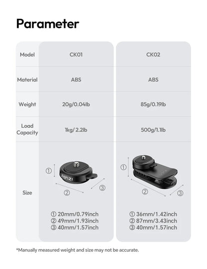 Ulanzi CK02 Backpack Clip Mount for DJI Osmo Pocket
