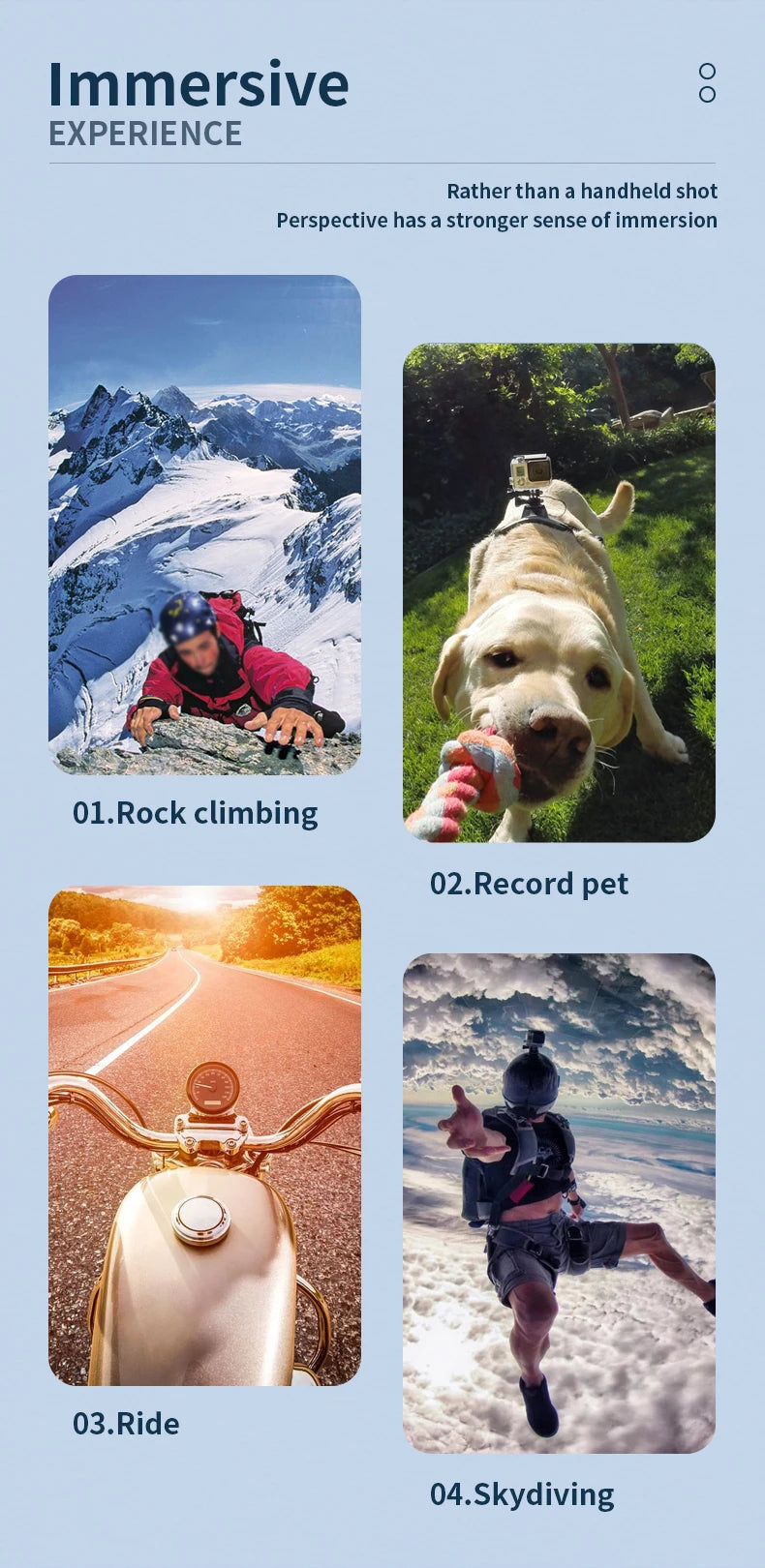 TELESIN Silicone Neck Mount for Action Cameras & Phones