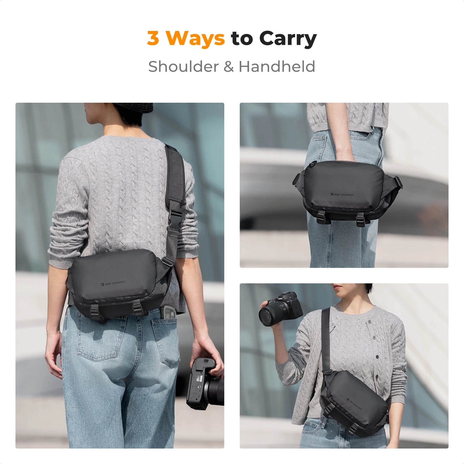 K&F Concept 4L Camera Sling Bag for DSLR & Mirrorless Cameras