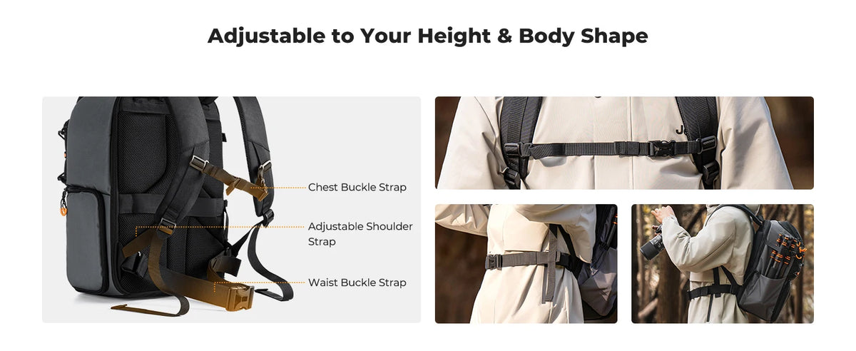 K&F Concept 25L Camera Backpack with Rain Cover