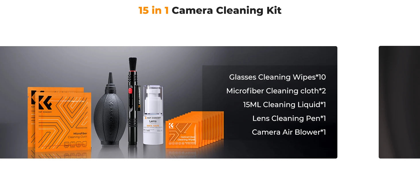 K&F Concept Camera Lens Cleaning Kit for Cameras & Screens