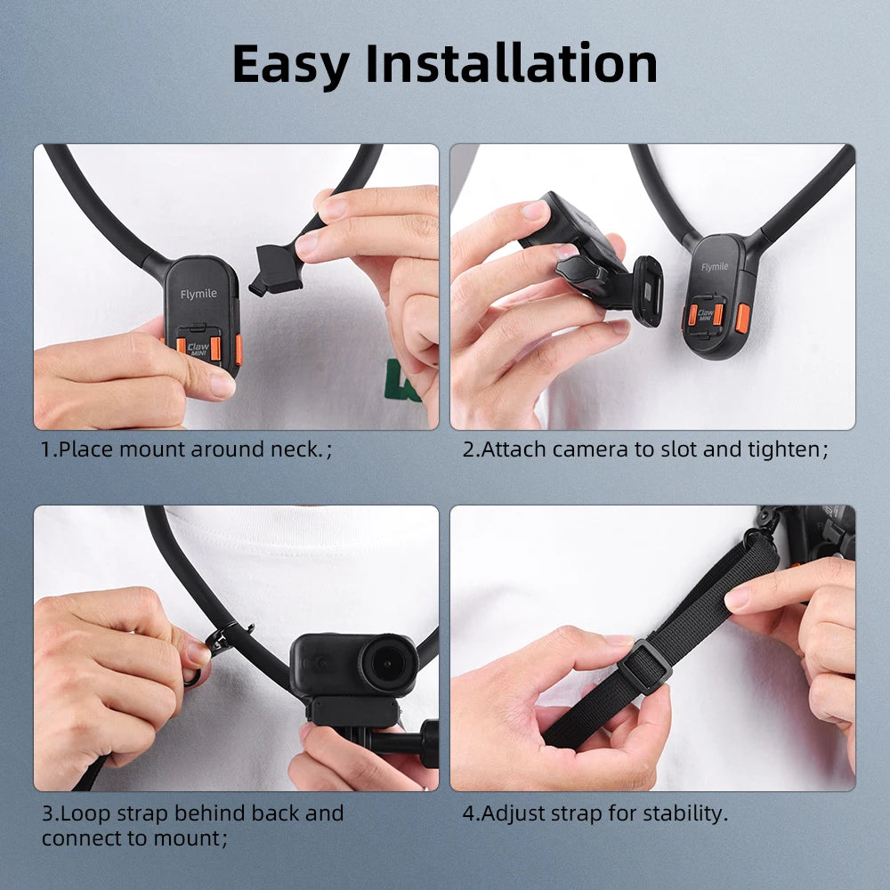 Flymile Magnetic POV Neck Mount for DJI, Insta360 & GoPro
