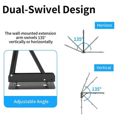 135–170cm Wall-Mount Studio Boom Arm