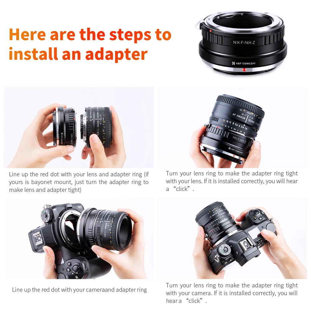 K&F Concept Lens Mount Adapter - Lens Minolta MD MC / Nikon Z Mount