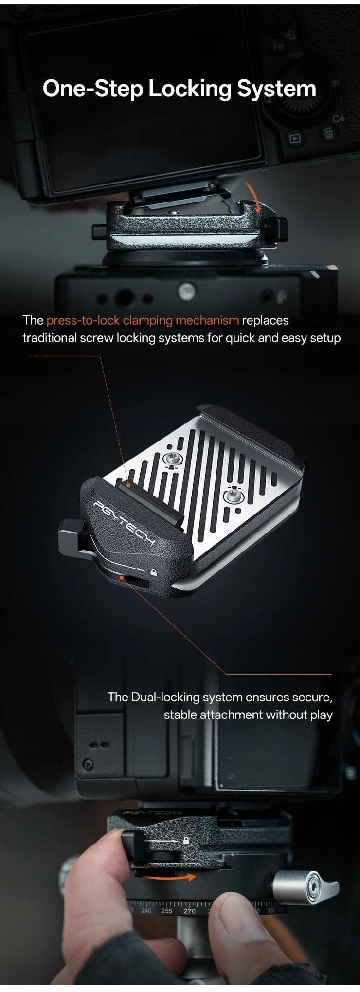 PGYTECH Arca-Type Quick Release Clamp & Plate V2