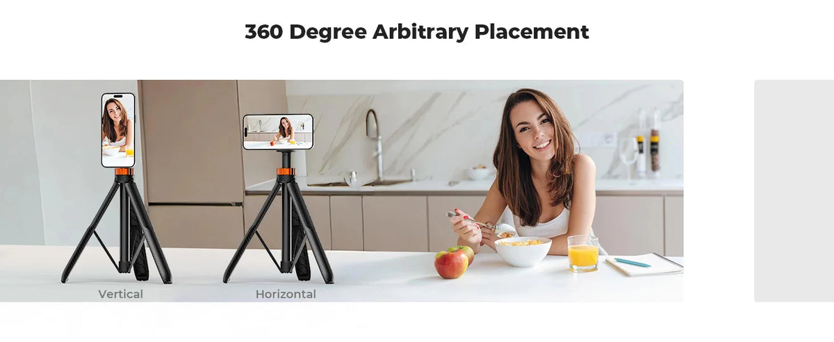 K&F MS19 63 Inch Magnetic Selfie Stick Tripod