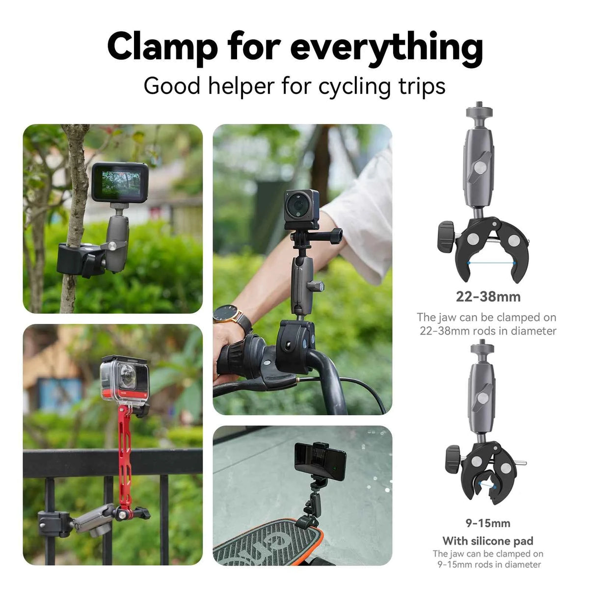TELESIN 360° Super Clamp & Magic Arm Camera Mount