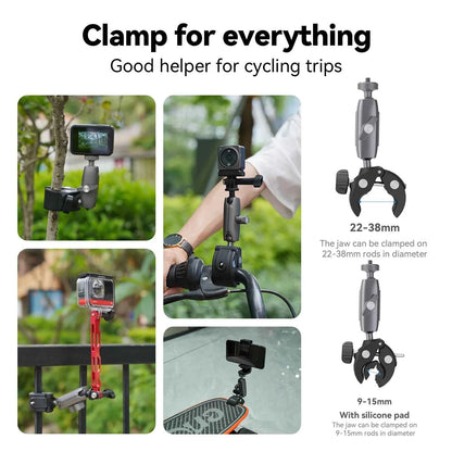 TELESIN 360° Super Clamp & Magic Arm Camera Mount