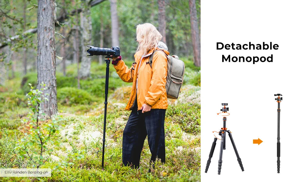 K&F Concept K255A4 68-Inch Aluminium Monopod Tripod