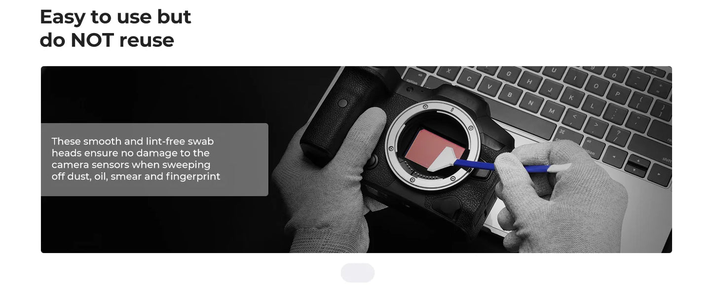 K&F Concept 2-in-1 Camera Sensor Cleaning Swab Kit