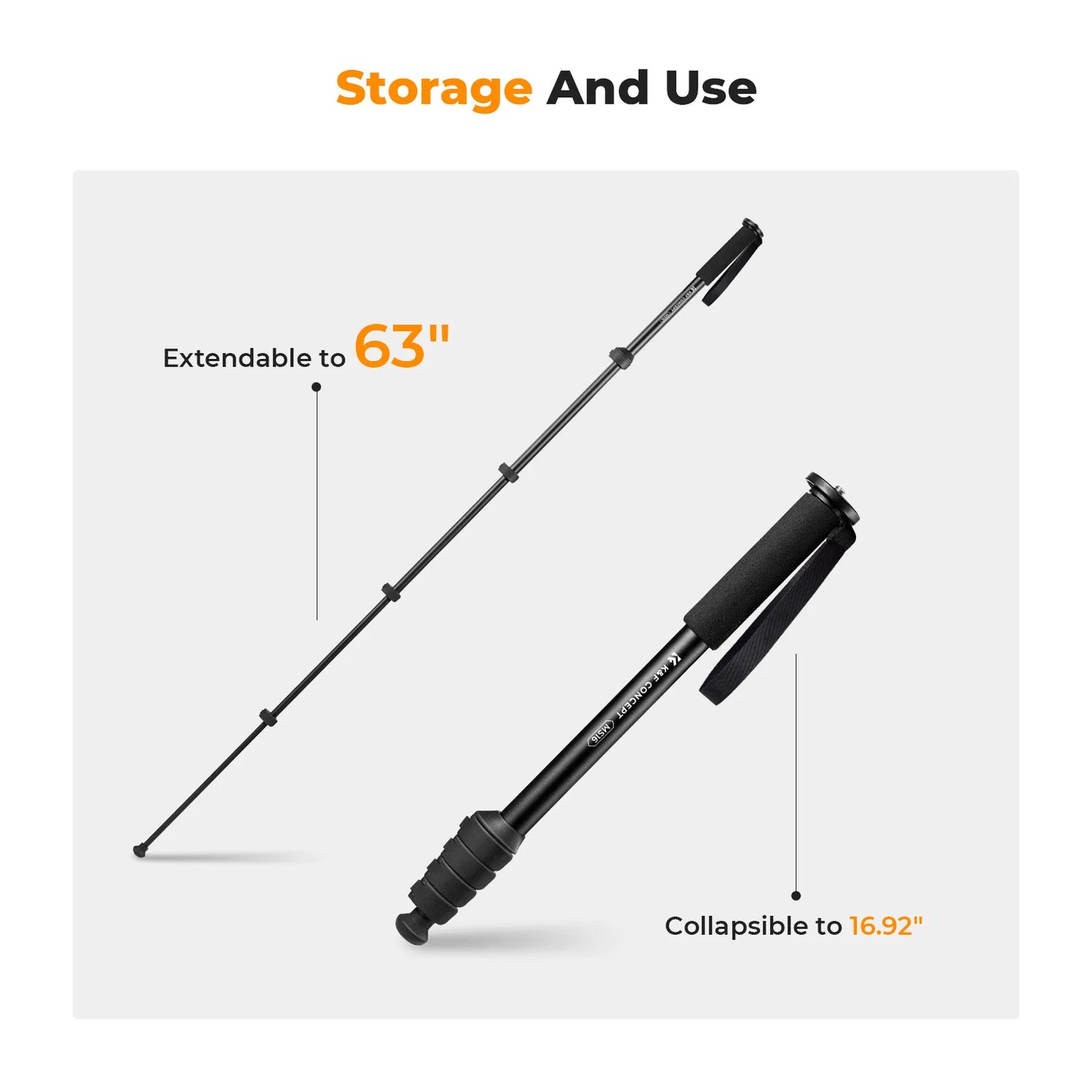 K&F 160cm Aluminium Camera Monopod