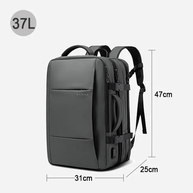 BANGE 17.3 Inch Expandable Travel Backpack with USB Port
