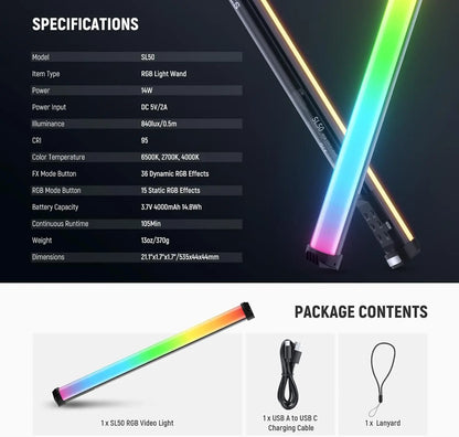NEEWER BASICS Magnetic RGB Light Wand