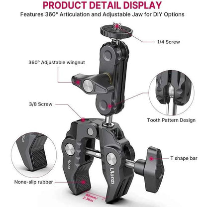 Ulanzi R094 Super Clamp with Double Ball Head Magic Arm