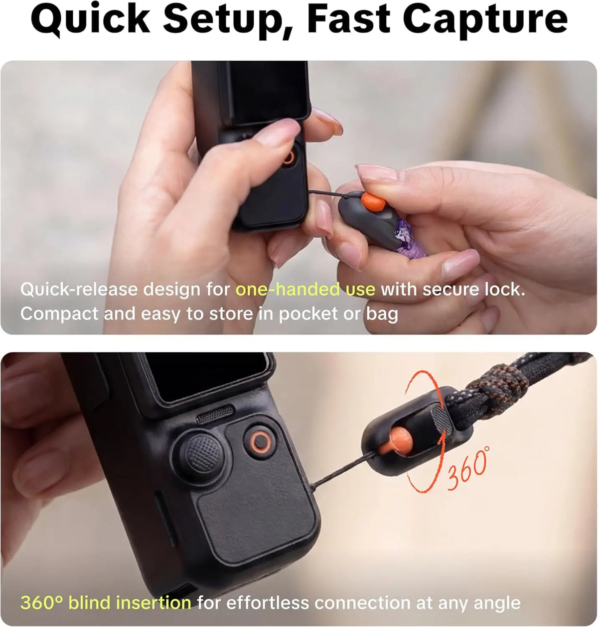 PGYTECH Quick Release Hand Strap for DJI Osmo Pocket 3 / 4