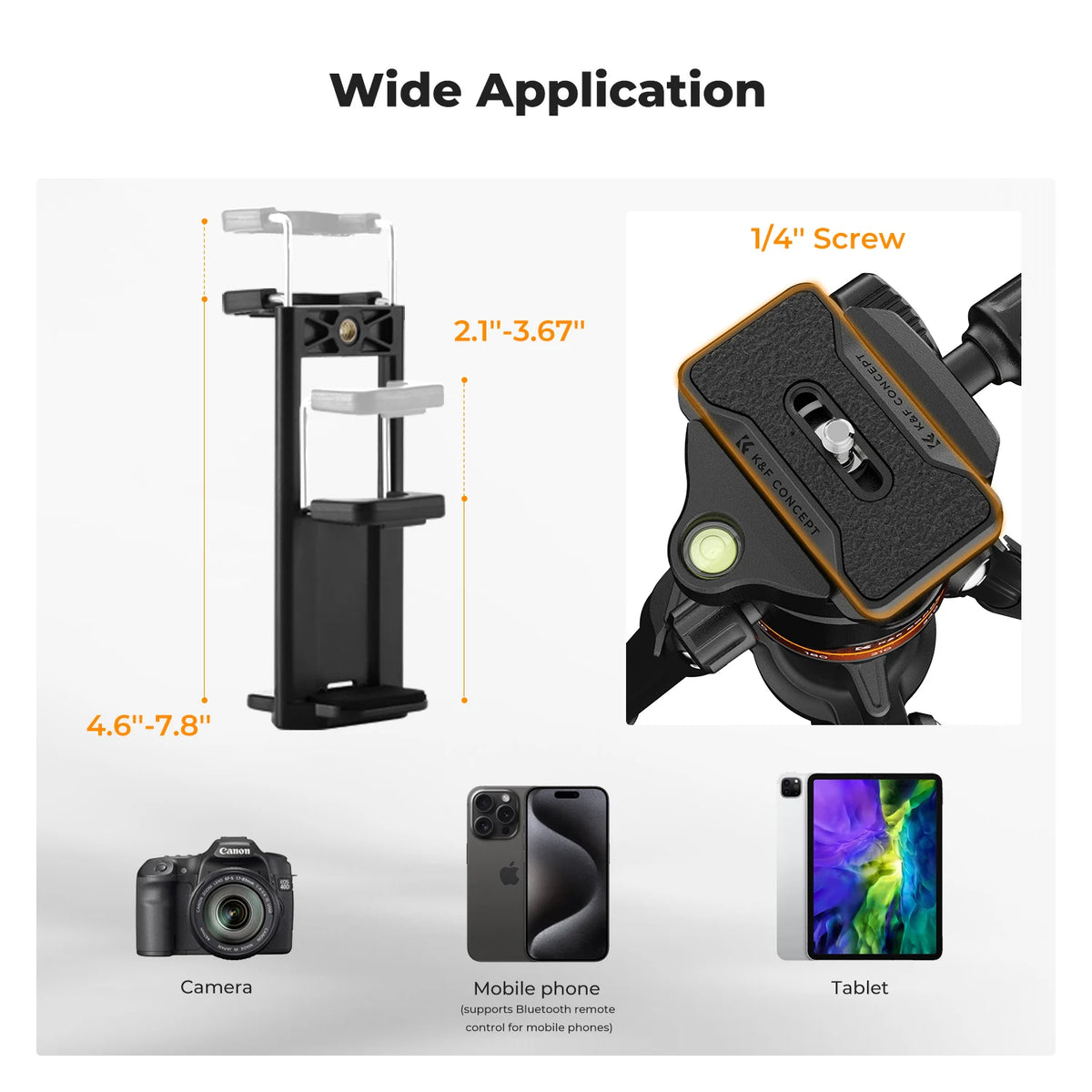 K&F O275A5 192cm Detachable Monopod Camera Tripod