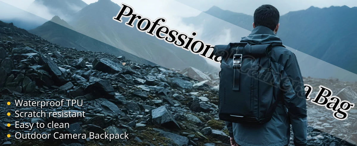 Besnfoto Waterproof Rolltop Camera Backpack