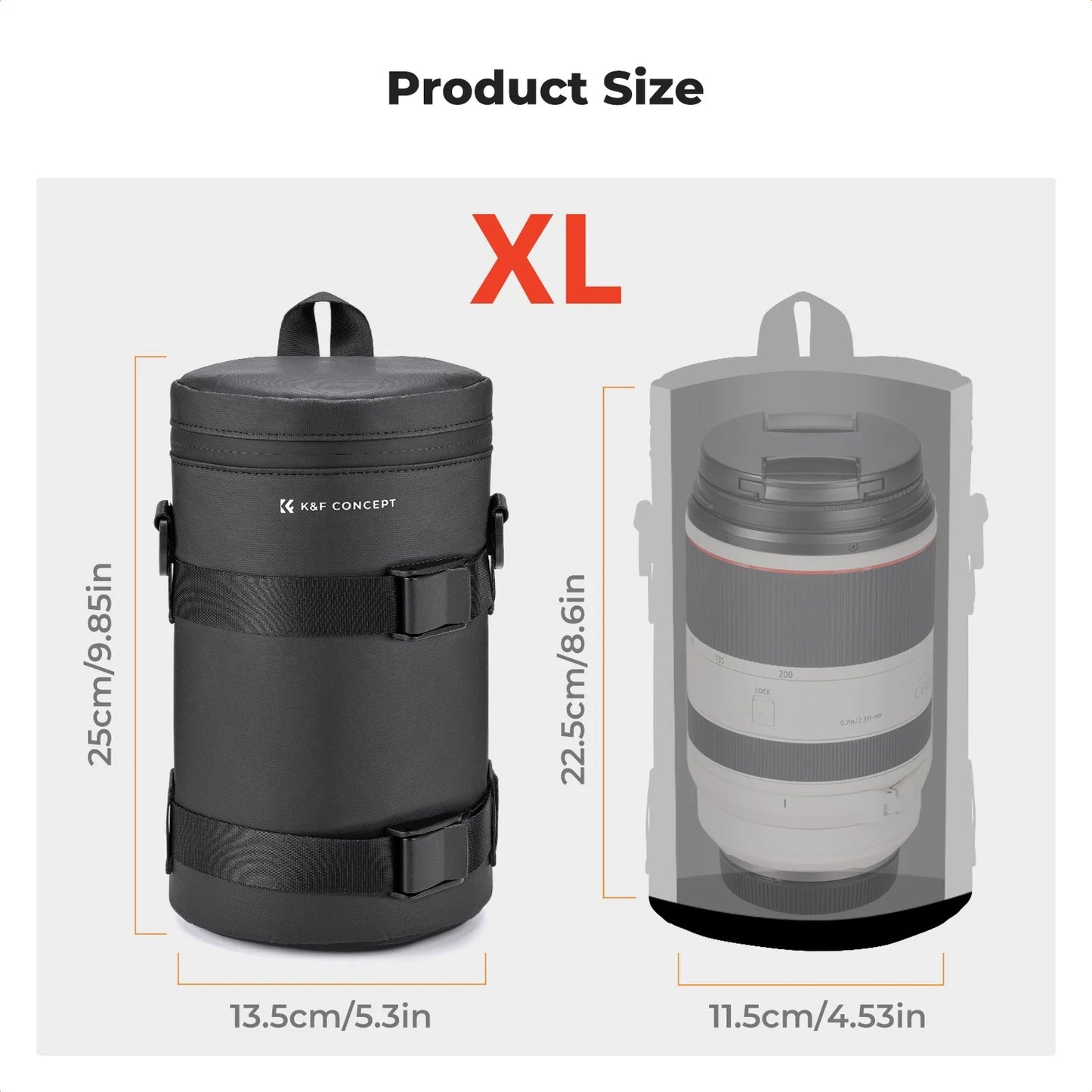 K&F Concept Waterproof Camera Lens Pouch Case