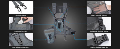 FOMITO Dual Camera Harness & Chest Carry System