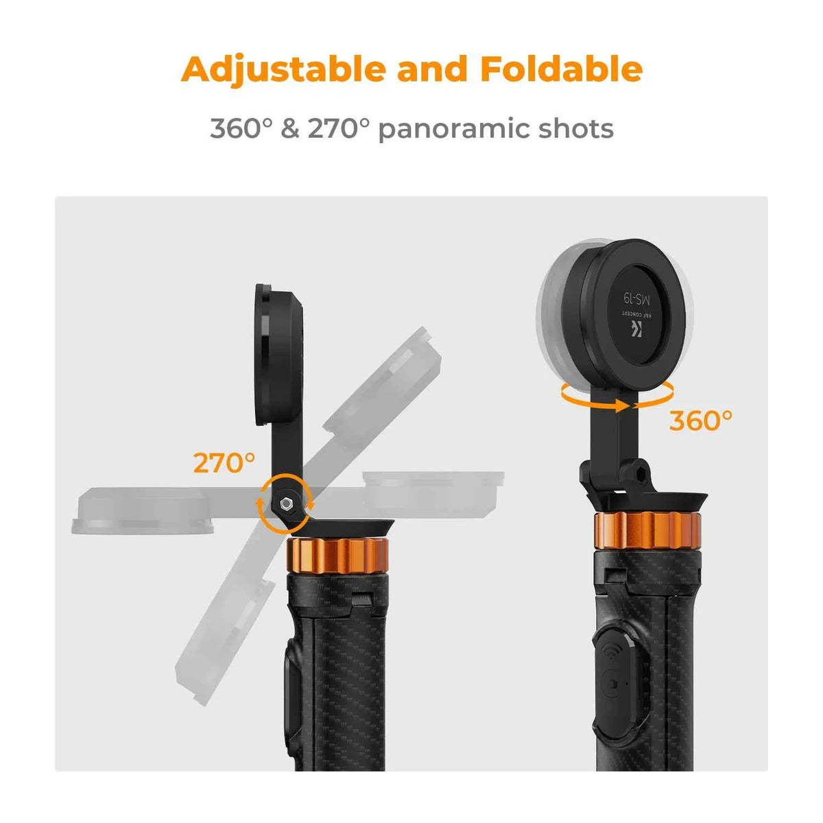 K&F MS19 63 Inch Magnetic Selfie Stick Tripod