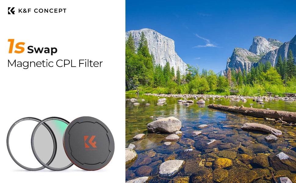 K&F Magnetic HD CPL Lens Filter with Lens Cap