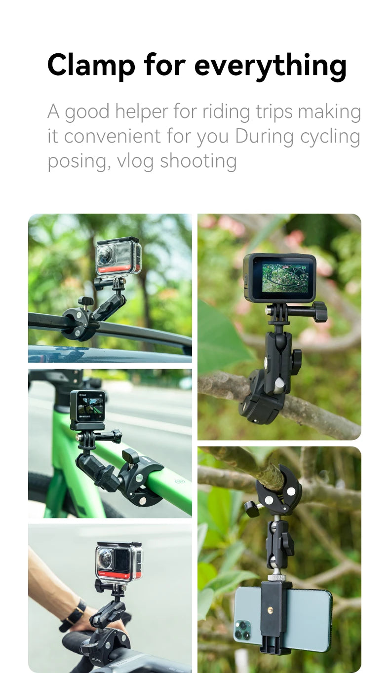 TELESIN 360° Super Clamp & Magic Arm Camera Mount