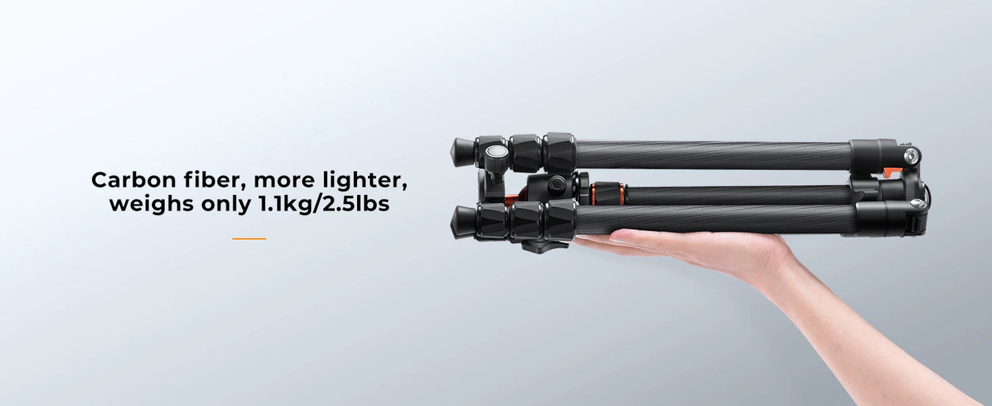 K&F Concept K254C2 64-Inch Carbon Fibre Tripod