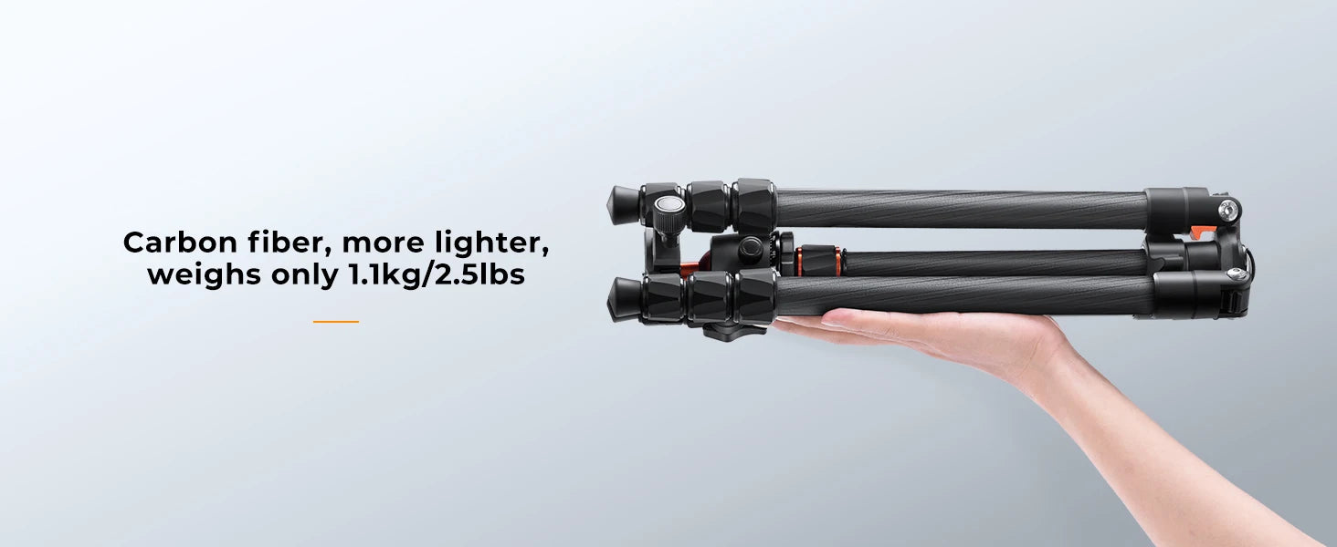 K&F Concept K254C2 64-Inch Carbon Fibre Tripod