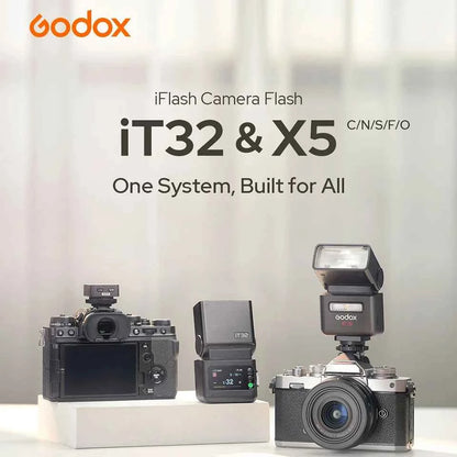 Godox X5 TTL Wireless Flash Trigger and iT32 Mini Flash Kit