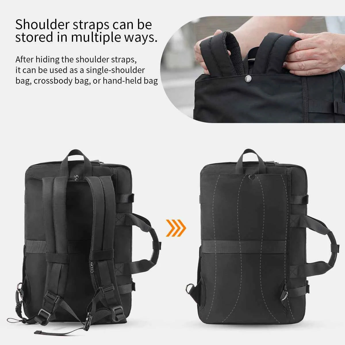 TIGERNU 17 Inch 3-in-1 Laptop Travel Backpack