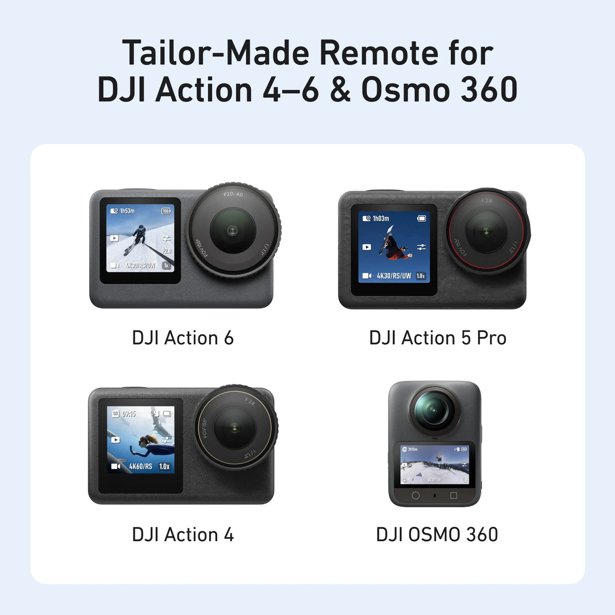 TELESIN Bluetooth Remote for DJI Osmo Action 4 / 5 / 6