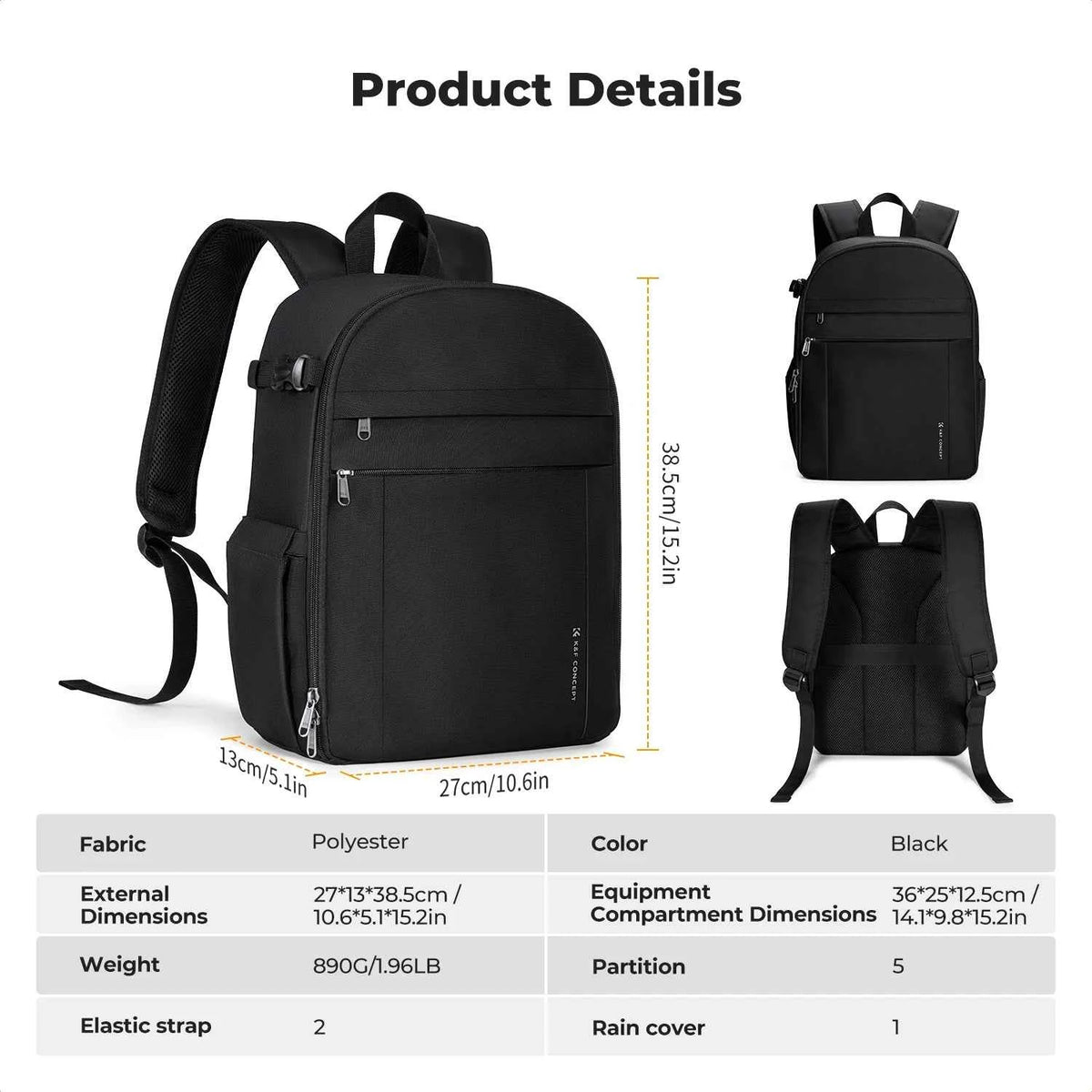 K&F Concept 13L Lightweight Camera Backpack