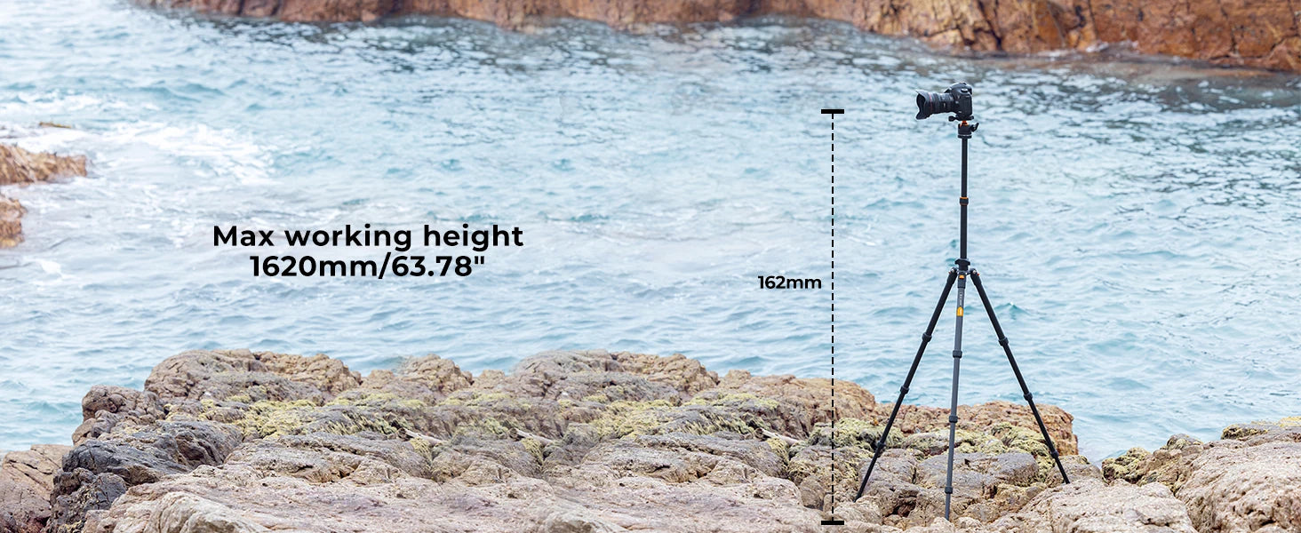 K&F Concept K254C2 64-Inch Carbon Fibre Tripod