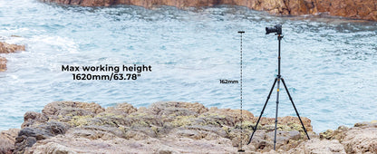 K&F Concept K254C2 64-Inch Carbon Fibre Tripod