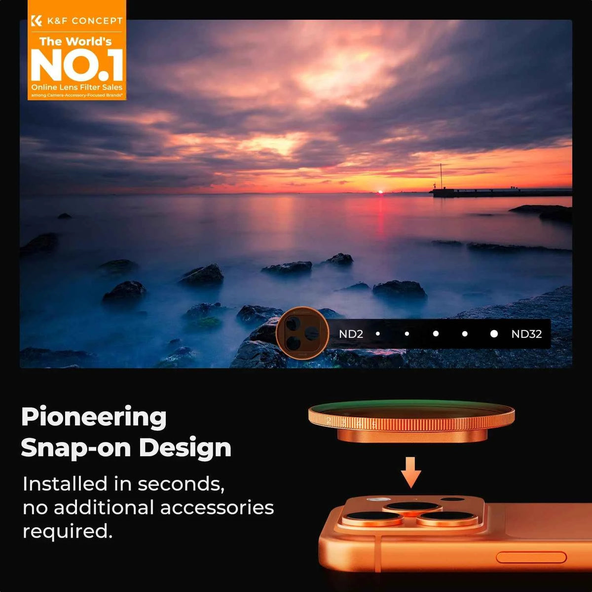 K&F Concept Clip-On Phone Lens Filter Kit