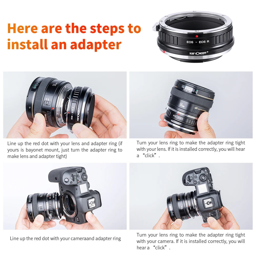 K&F Lens Mount Adapter for Canon EOS R/RF Cameras