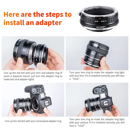 K&F Lens Mount Adapter for Canon EOS R/RF Cameras