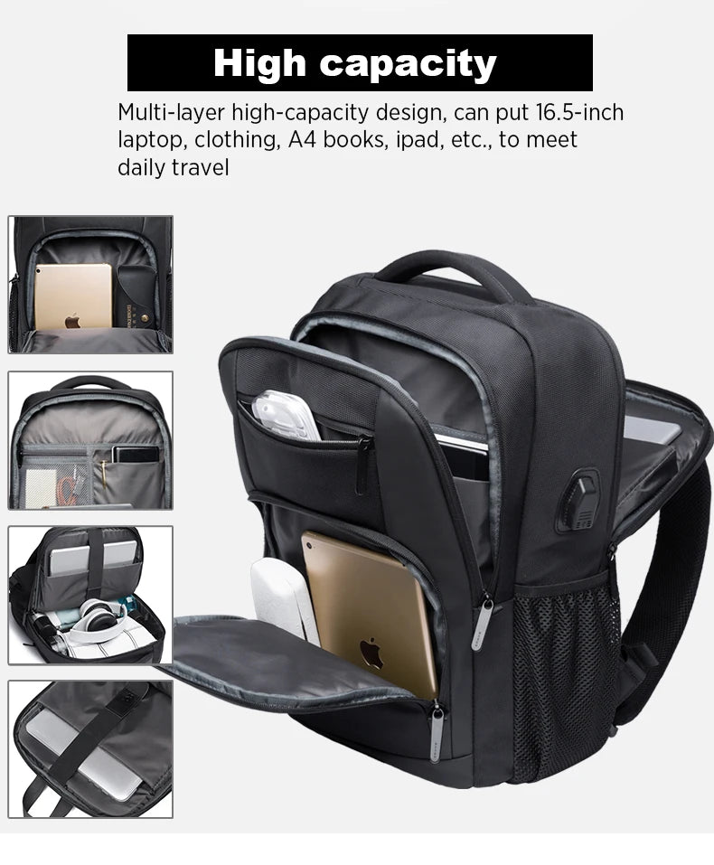 BANGE Lightweight 15.6-Inch USB Laptop Backpack