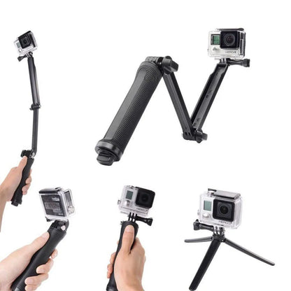 QQT 3-Way Action Camera Selfie Stick and Tripod