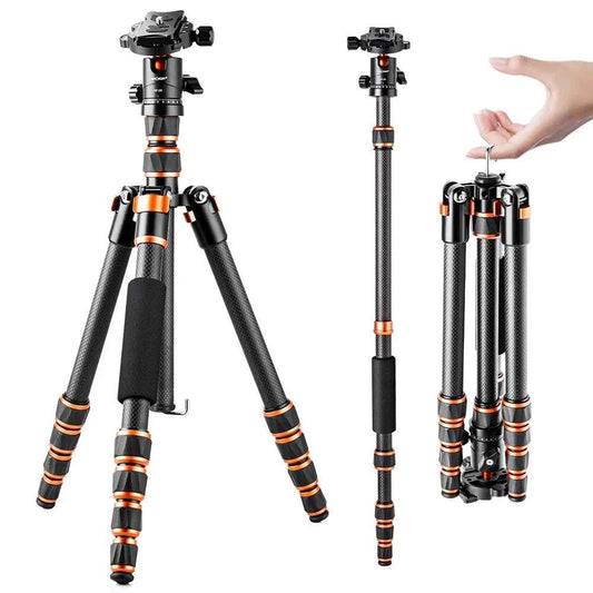 K&F Concept BA225 Carbon Fibre Travel Tripod