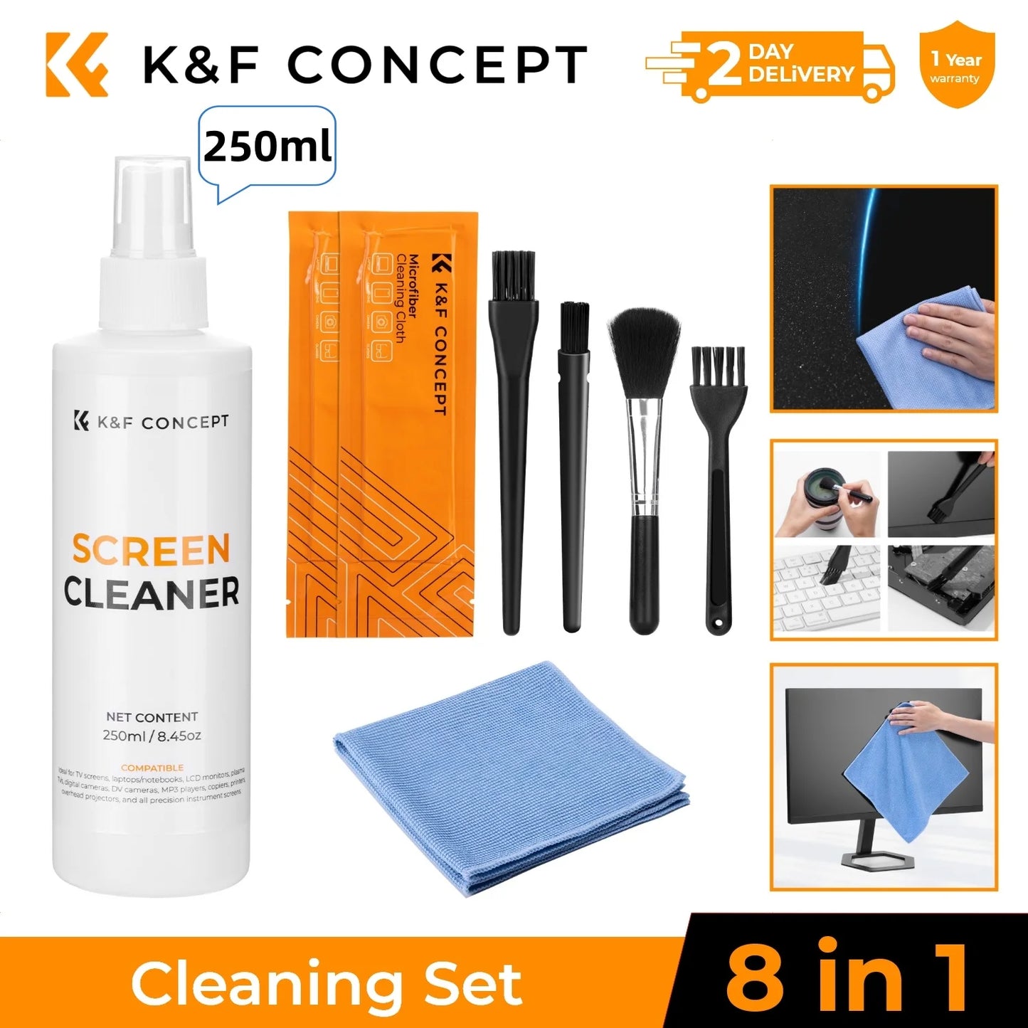 K&F Concept Camera Lens Cleaning Kit for Cameras & Screens