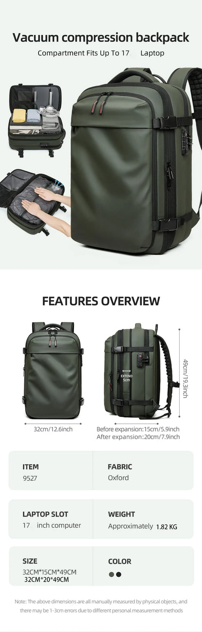 Vacuum Compression 17-Inch Laptop Travel Backpack