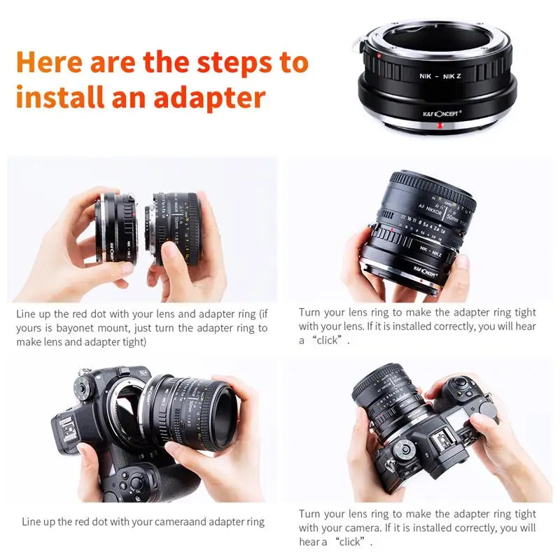 K&F Concept Lens Mount Adapter - Lens Leica M39 / Nikon Z Mount