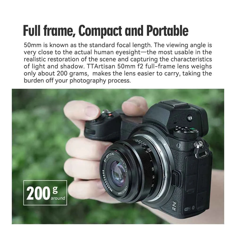 TTArtisan 50mm f/2 Full Frame Manual Focus Lens