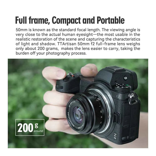 TTArtisan 50mm f/2 Full Frame Manual Focus Lens
